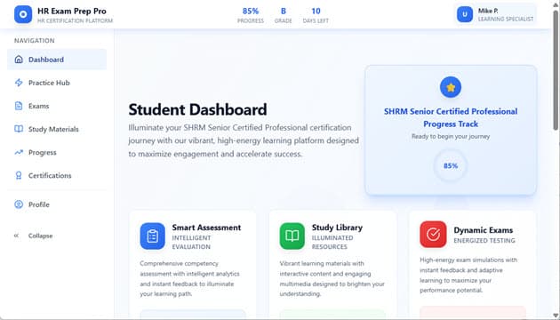 HR Exam Prep Pro interface